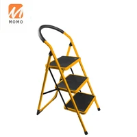 yellow folding steps steel ladder