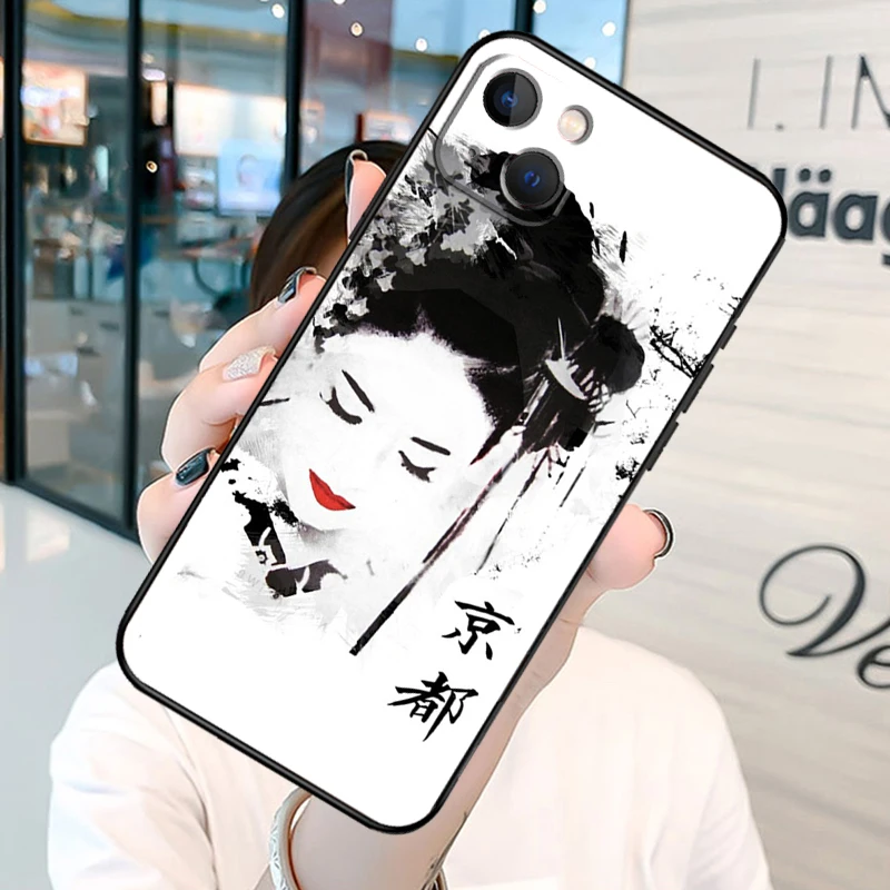 Японский традиционный чехол Geisha для телефона iPhone 13 12 11 Pro Max 8 6 7 Plus SE 2020 XR X XS MAX
