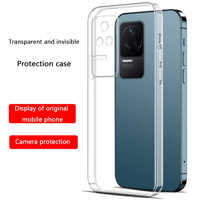 

Transparent Case For Xiaomi POCO F5 F4 F3 F2 X5 X4 X3 Pro GT C3 C31 X2 Slim Soft Clear Silicone Shockproof Protect Back Cover