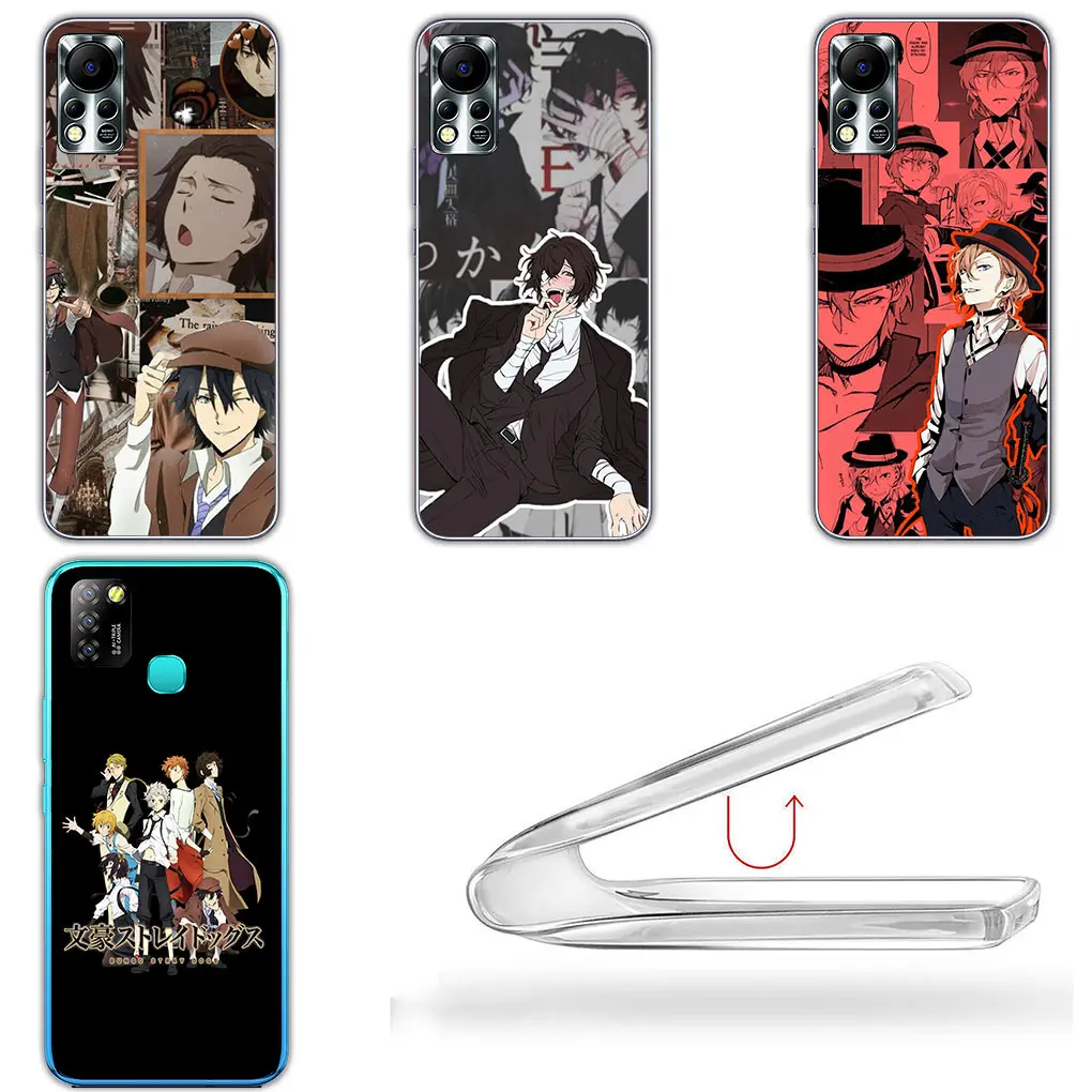 Чехол для телефона с аниме бродячие псы Bungou Motorola Moto G62 G72 G82 G84 5G 13 G14 G53 G54 Edge 40 neo Pro G23