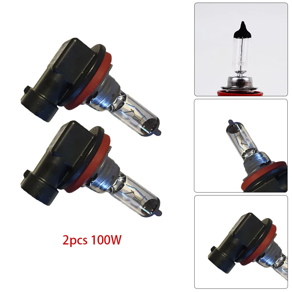 

2pcs H11 12V 100W Super Bright Ultra 6000K White Fog Halogen Bulb For Car Head Light Lamp Fog Light Durable Accessories