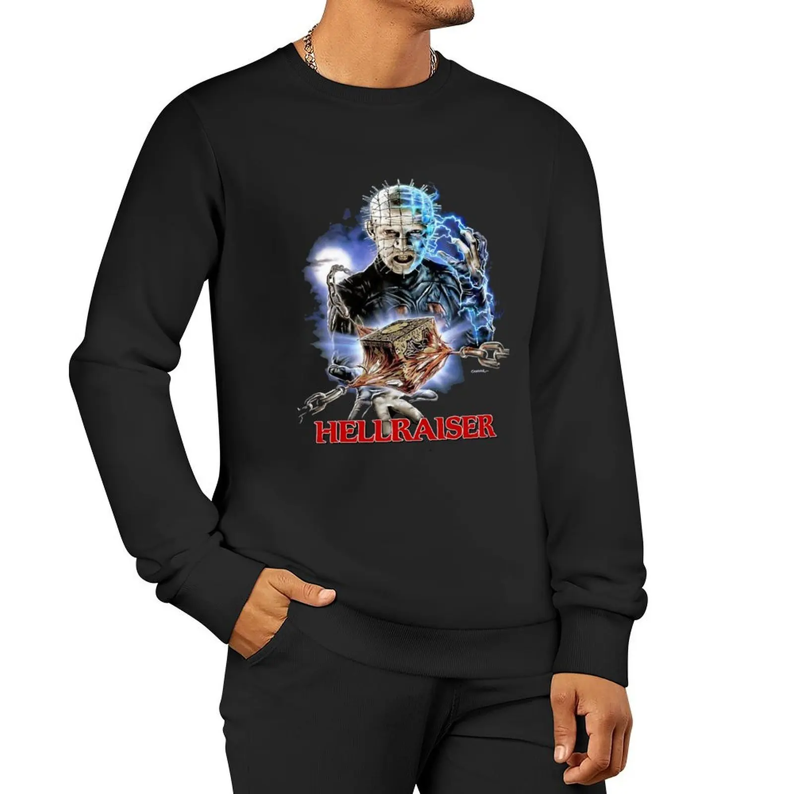 Фото Hellraiser - Pinhead 1 【?Horror】 Design (1987) Пуловер мужская осенняя одежда одежда в корейском стиле толстовка оверсайз №5