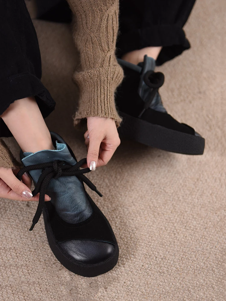 

Женские ботильоны на толстой подошве Artmu, повседневные ботинки из натуральной кожи на платформе, роскошные короткие сапоги разных цветов