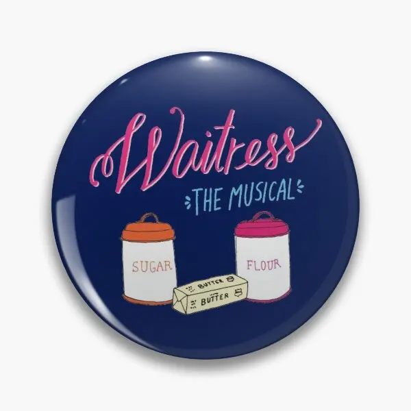 

Sugar Butter Flour Waitress The Musica Customizable Soft Button Pin Cute Gift Jewelry Decor Women Creative Fashion Collar Lover