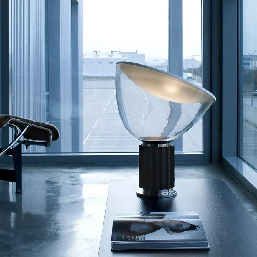

Nordic Modern Table Lamp Radar Shape Glass Table Lamps for Bedroom Bedside Lamp Living Room Office Cafe Counter E27 Lighting