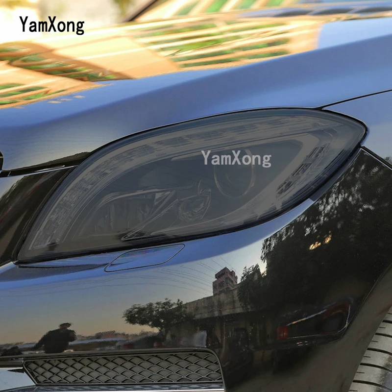 

For ML Class 2012-2015-Present Car Headlight Protective Film Black Transparent Anti Scratch Auto Repair