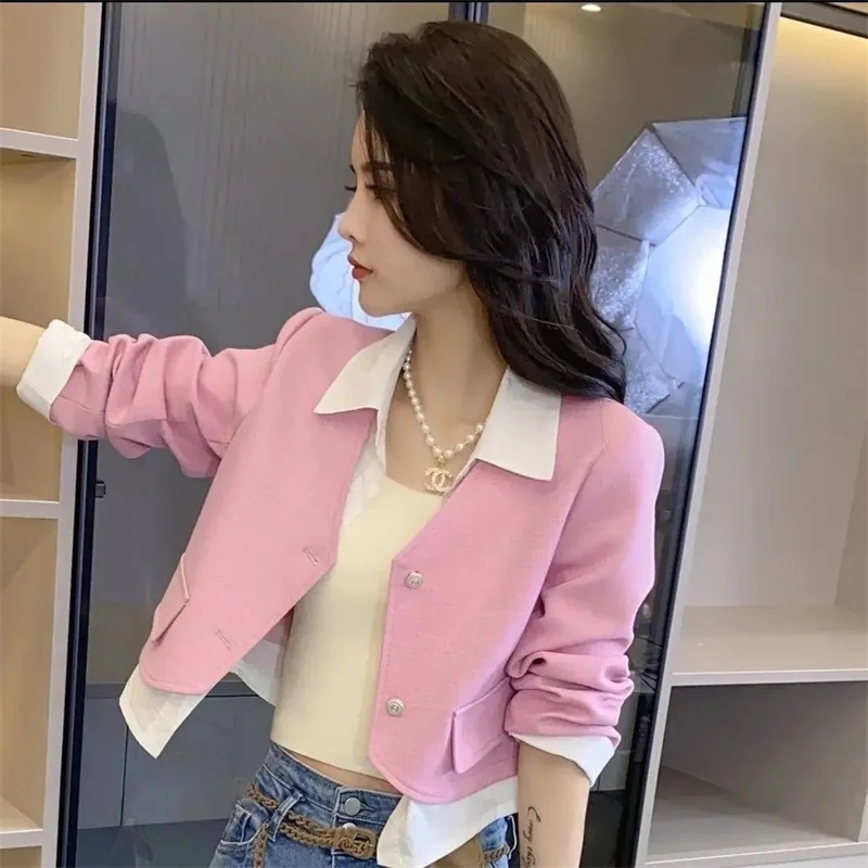 Воротник рубашки модное темпераментное женское пальто с воротником-стойкой