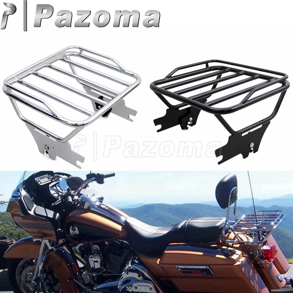 

Steel Motorcycle Two Up Luggage Rack For Harley Touring Road King 1997-2008 FLHT FLHX FLTR Detachable Sissy Rack Shelf 53743-97