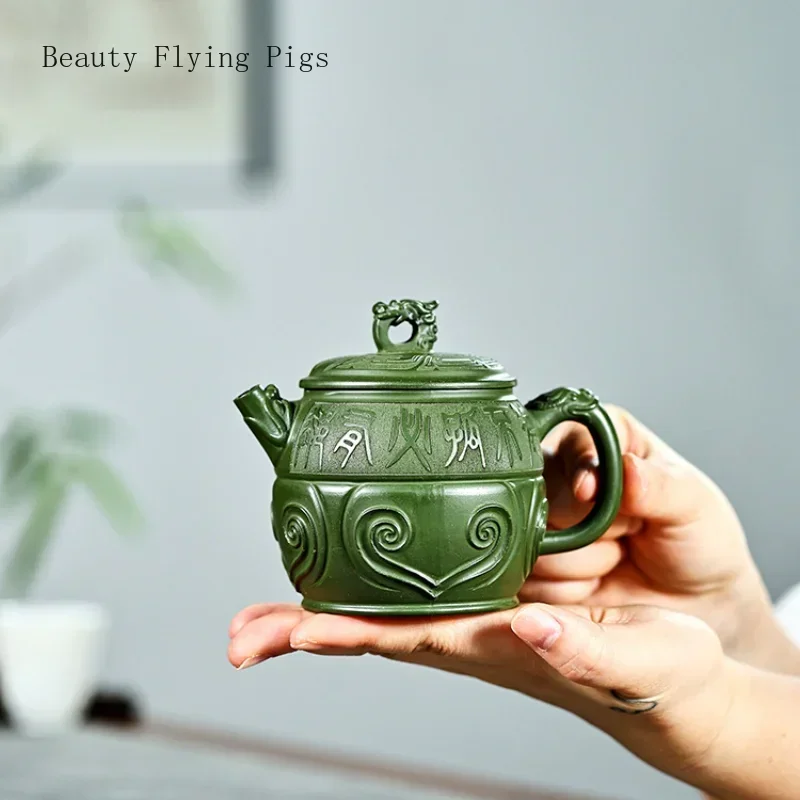 Классическое творчество x см чайник из чистой фиолетовой глины ручной работы