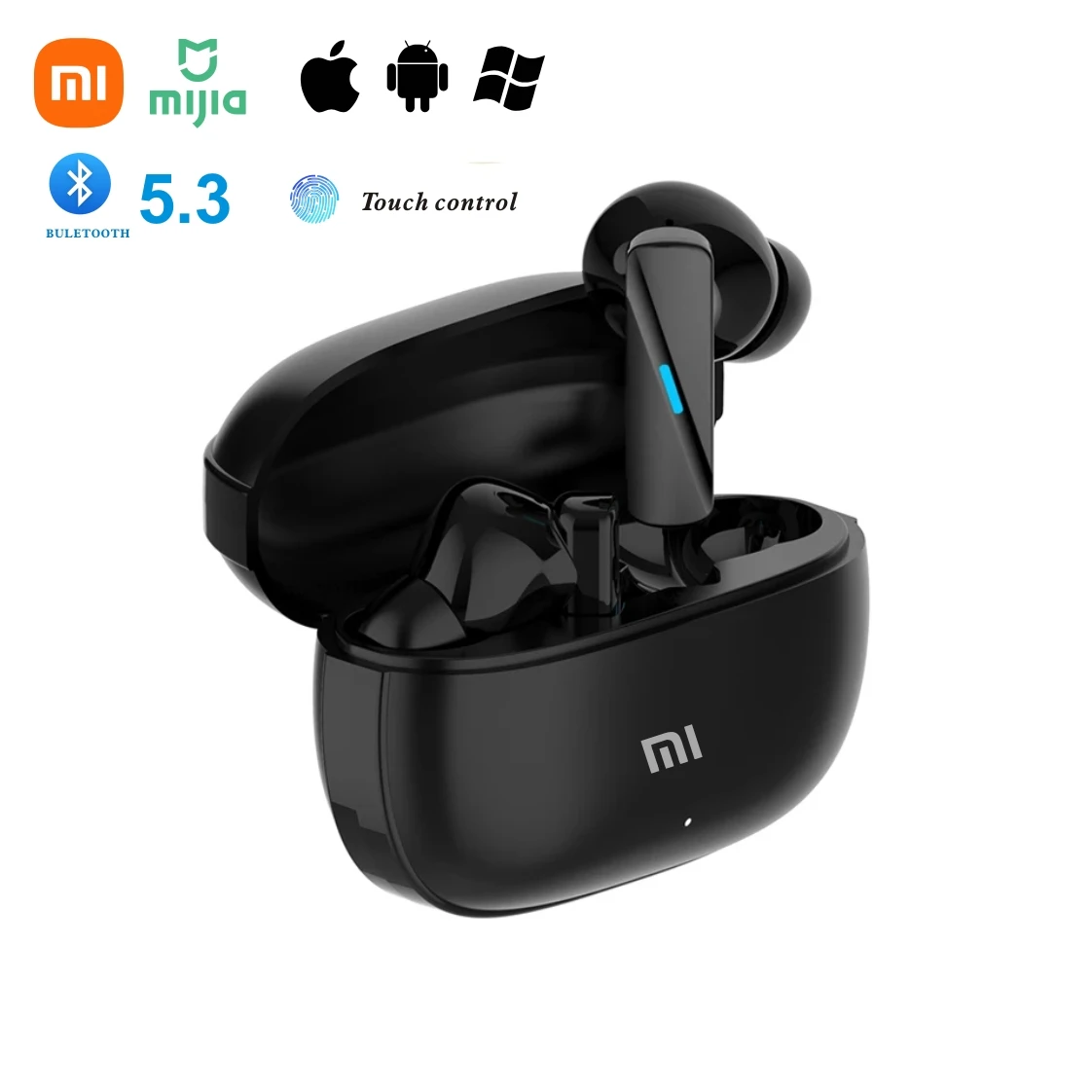 Фото Оригинальные беспроводные Bluetooth-наушники Xiaomi Mate50 с шумоподавлением HD-вызовов и встроенным микрофоном, спортивная Hi-Fi стереосистема №1