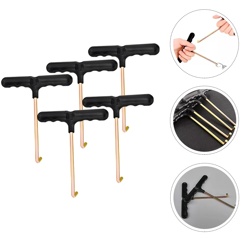 

5 Pcs Skate Shoe Hook Lace Pulling Tool Roller Shoelace Tightener Pro Tools Durable Pullers Iron Hooks Skates Sport Hockey