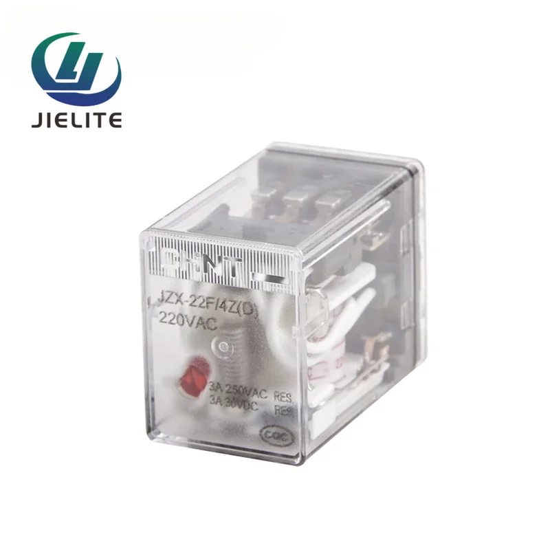 Фото Реле мощности JZX-22F(D)/4Z, 3А, 220В переменного тока, с индикатором, 14 контактов, защита от перегрузки, электрическое реле, компонент для генератора. №2