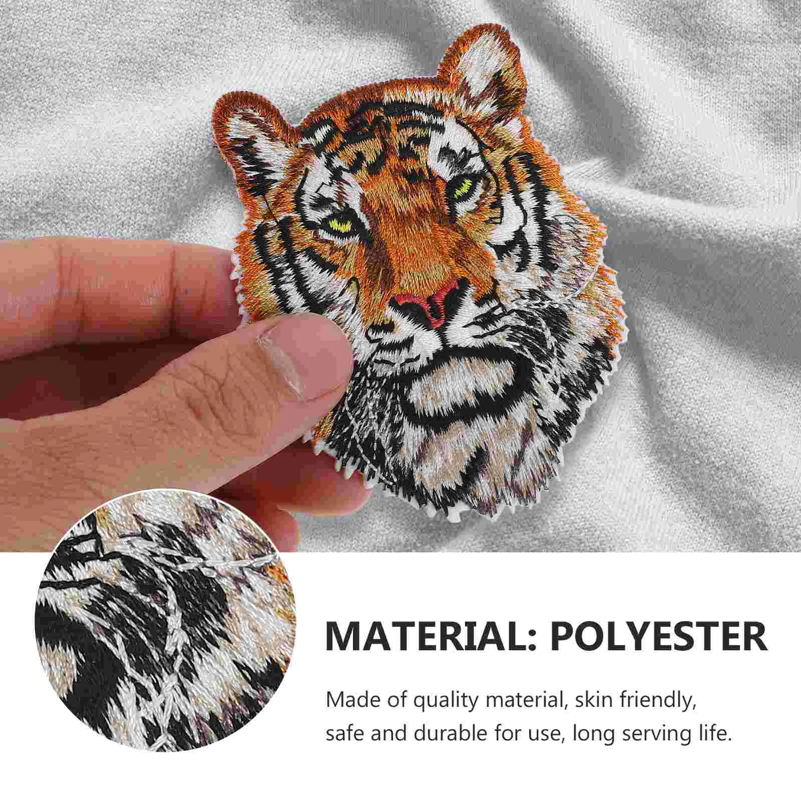 5 шт. нашивка с головой тигра тканевые наклейки декор для ремонта одежды нашивки