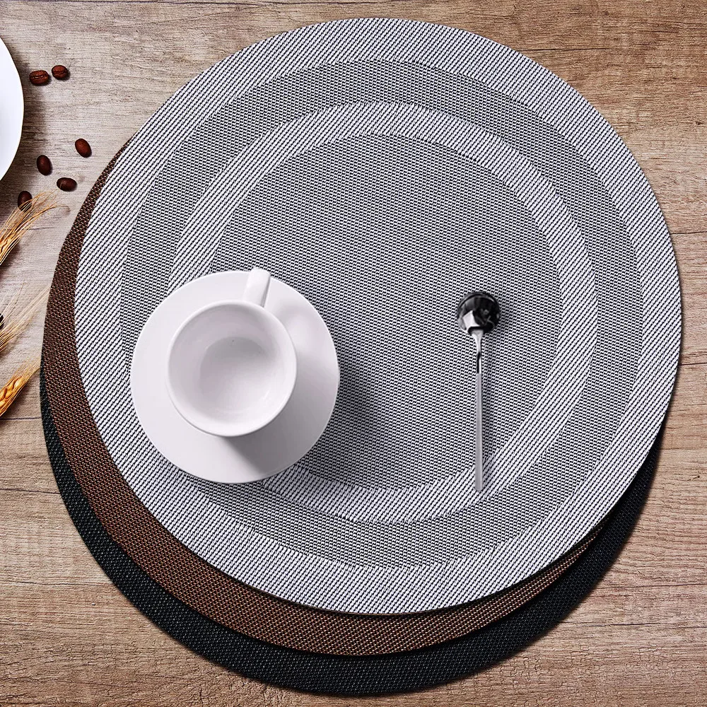 

Japanese Style Restaurant Home Round Western Placemat Bowl Mat Plastic