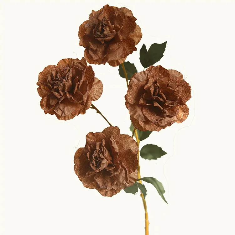 

Simulation Silk Flower Arrangement Artificial Focus Edge Peony Wedding Photography Bouquet Home Balcony Garden Fake Rose Decor
