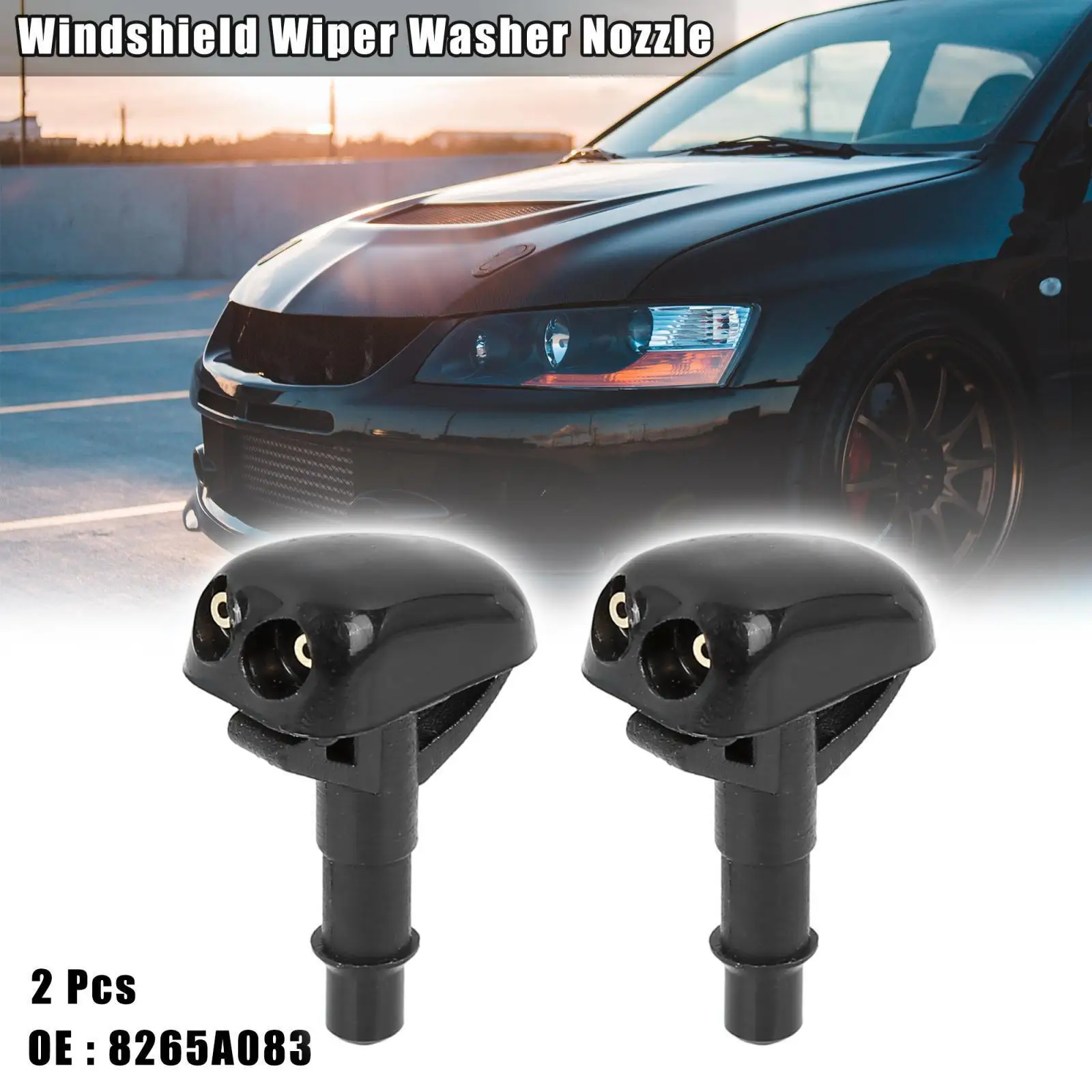 

Windshield Washer Nozzles Replacement Compatible with Mitsubishi Lancer 1995-2005, Dual Holes Water Sprayer 8265A083