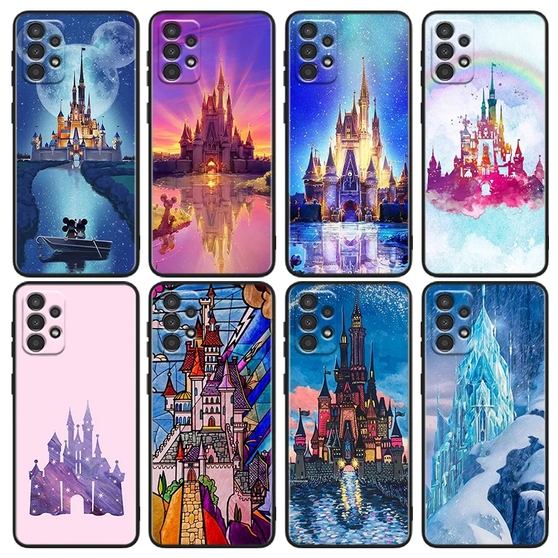 

Disney Castle Phone Case For Samsung A22S A22 A21S A14 A13 A12 A11 A04S E A03S A02S A01 Core Black Soft Cover