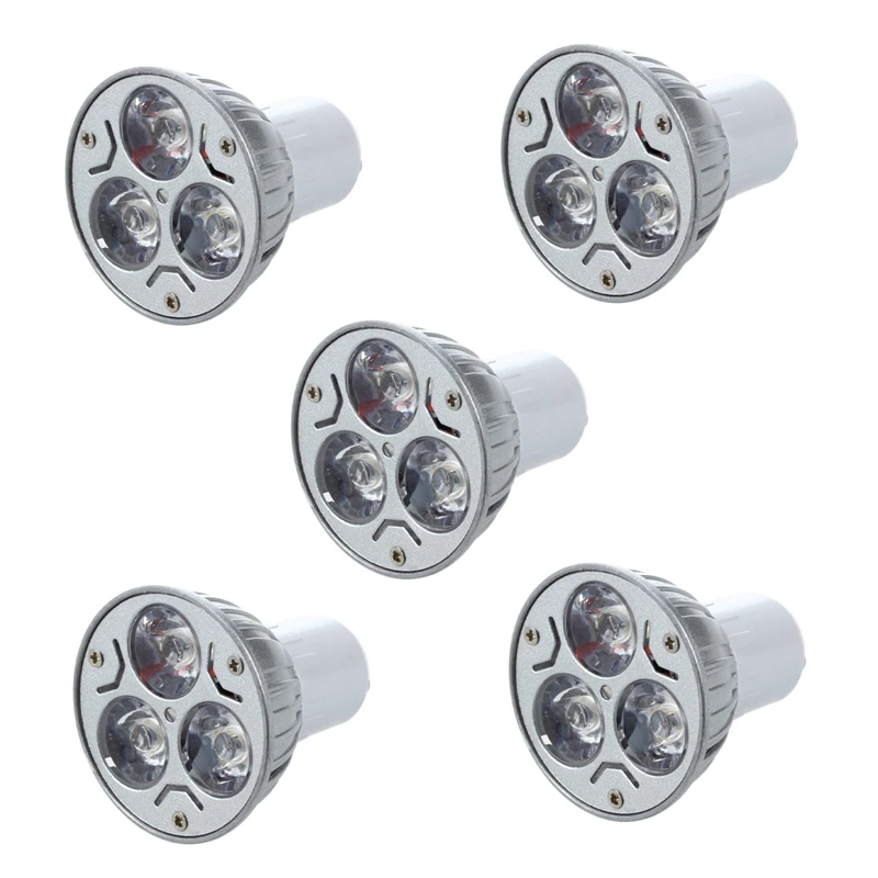 

5X GU10 Bulb Light With 3 Leds Warm White 3W 5W 12V