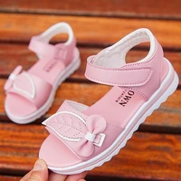 fashion summer shoe butterfly knot hookloop shoes toddler single sneakers for princess children shoes baby girls beach sandals