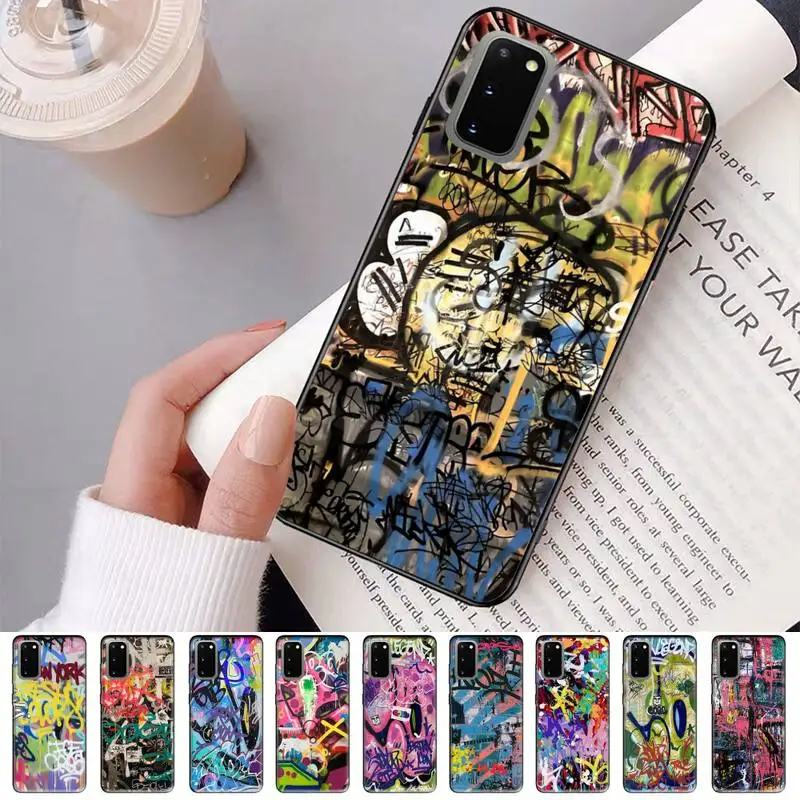 

Street Graffiti Painting Phone Case for Samsung S20 lite S21 S10 S9 plus for Redmi Note8 9pro for Huawei Y6 cover