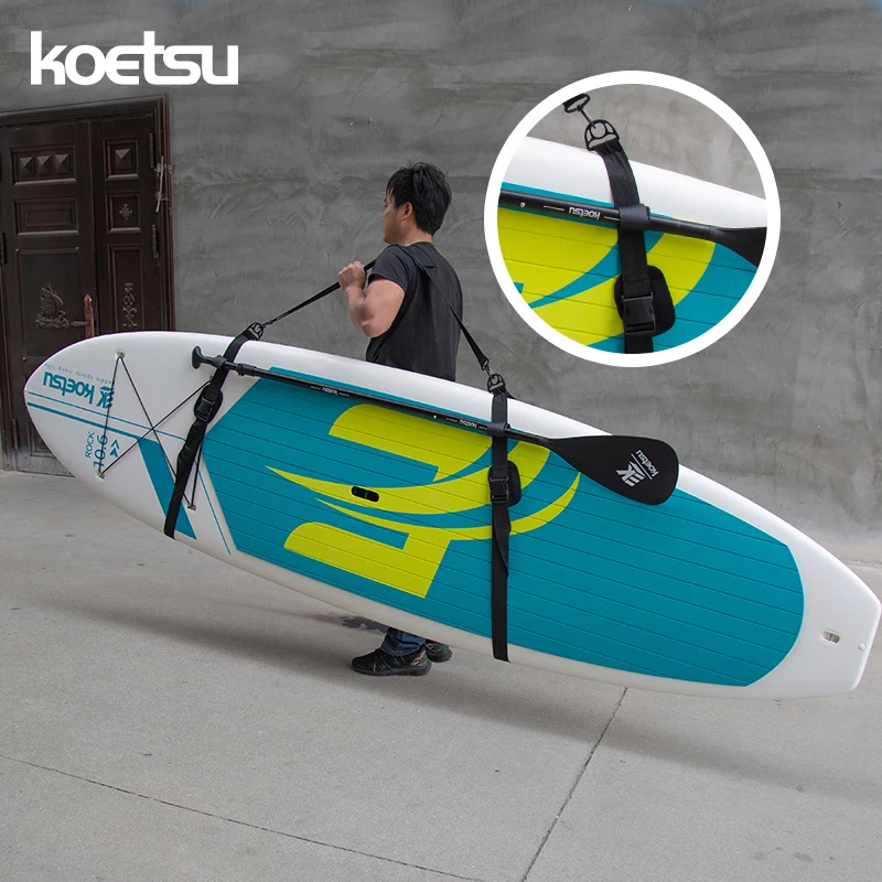 Koetsu Stand Up Paddle Board Adjustable Shoulder Black Belt High-density Webbing Thick Straps For Surf Board Multi-pound
