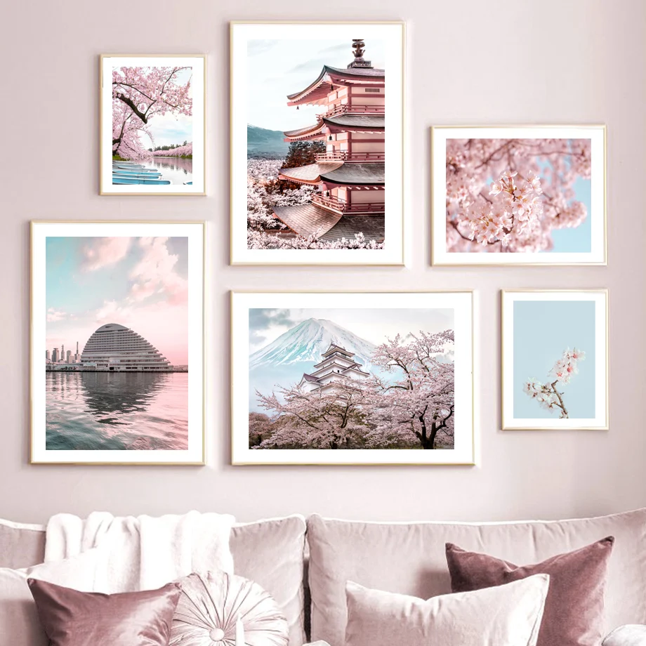 

Canvas Poster Seni Dinding Rusa Gunung Fuji Sakura Tokyo Jepang dan Lukisan Kanvas Cetak Gambar Nordik untuk Dekorasi Ruang Tamu