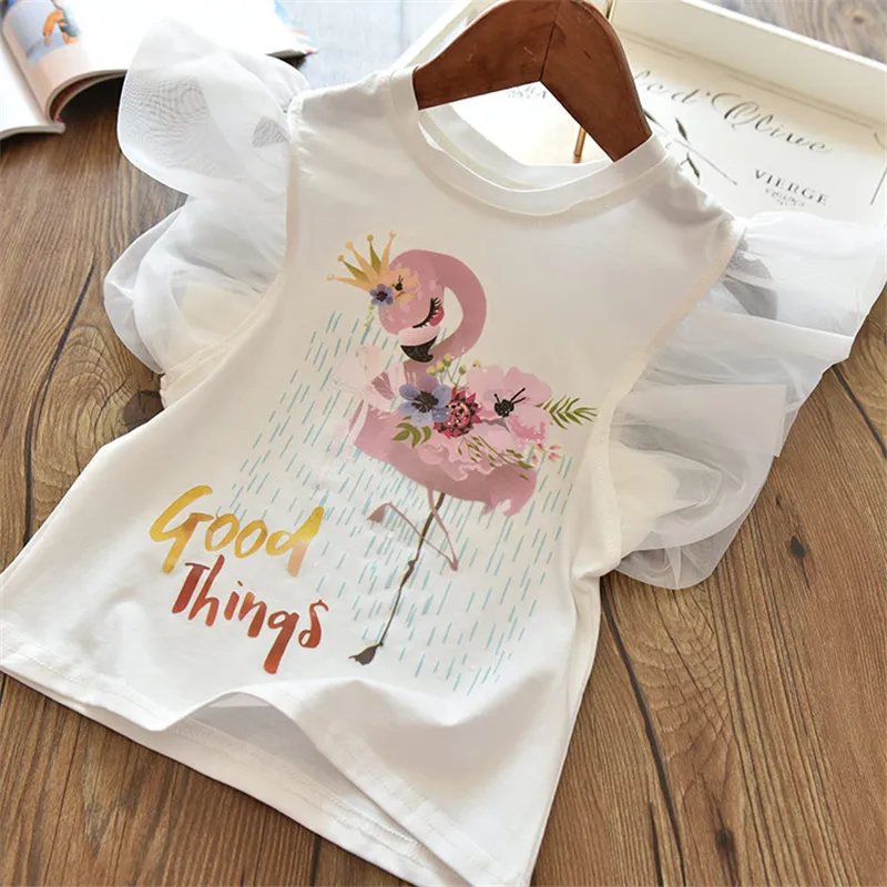 2022 Fashion Princess 5 6 7 8 Years Old Unicorn Girls Short Sleeve T-Shirt Top Kids Cartoon Printing Kids Birthday Party Outfit enlarge