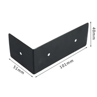 black iron material decorative box corner code bracket board connector l shaped right angle bracket 90 degrees corner bracket