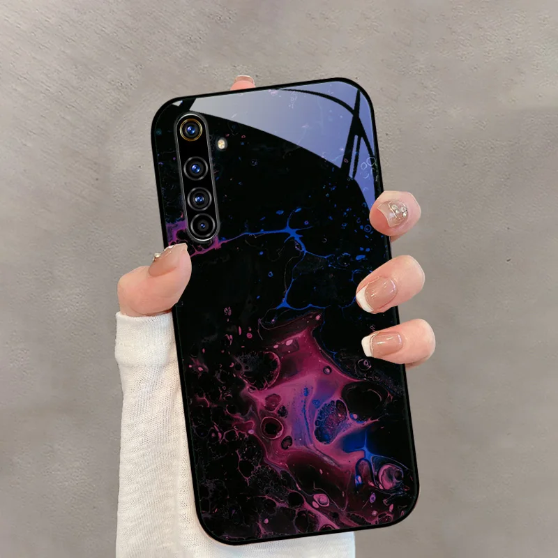 Стеклянные чехлы для Realme X50 Pro 5G X50m X50t модный мультяшный чехол из закаленного