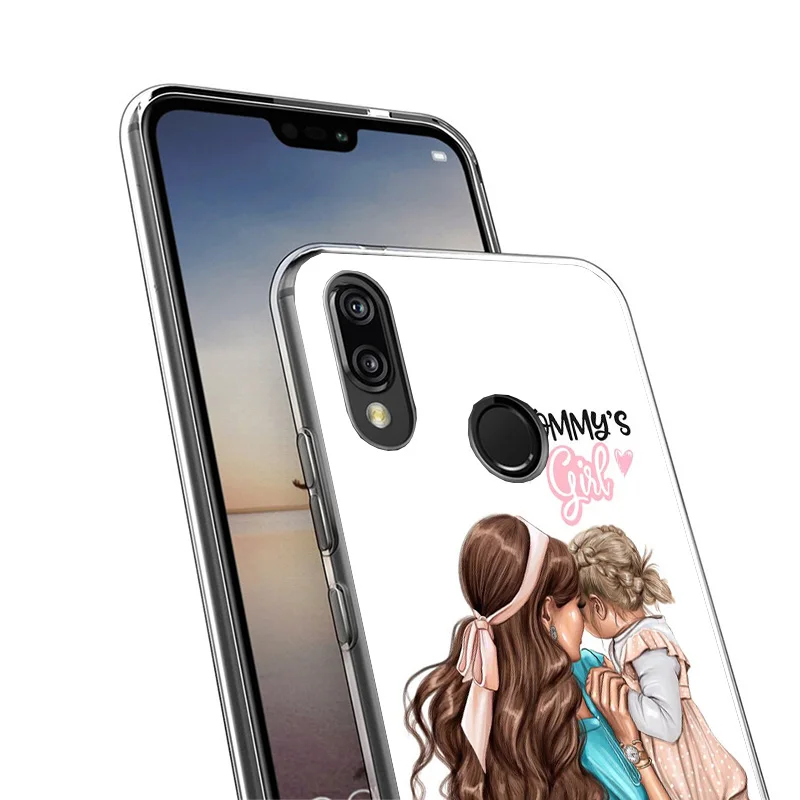 Чехол для телефона Mom Baby Girls Huawei P40 P30 P20 P10 Lite Mate 20 10 Pro P Smart Z Y5 Y6 Y7 Y9