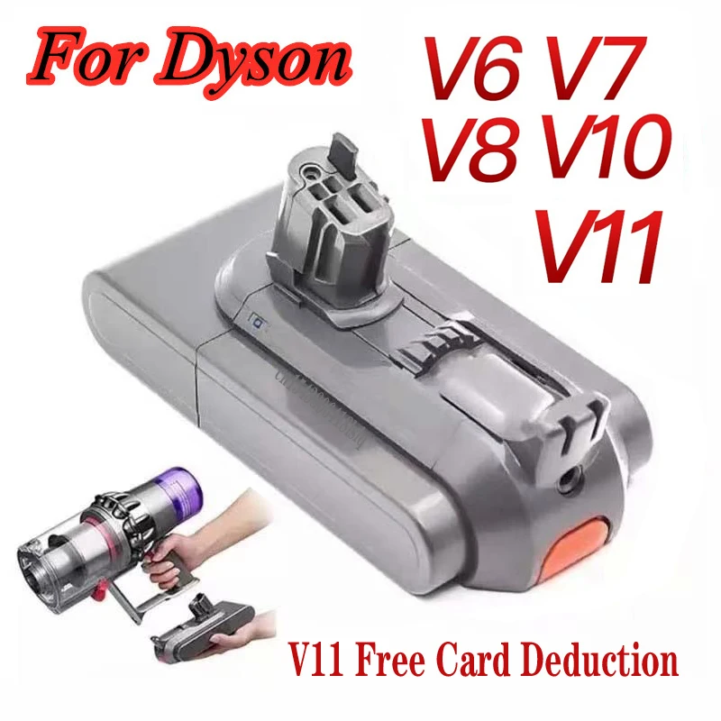 Аккумулятор для пылесоса 4600mAh Vacuum Cleaner для Dyson V6 V7 V8 V10 V11 Replacement Original DC59 DC74 SV14(V11 Latest Snap Type) on.
