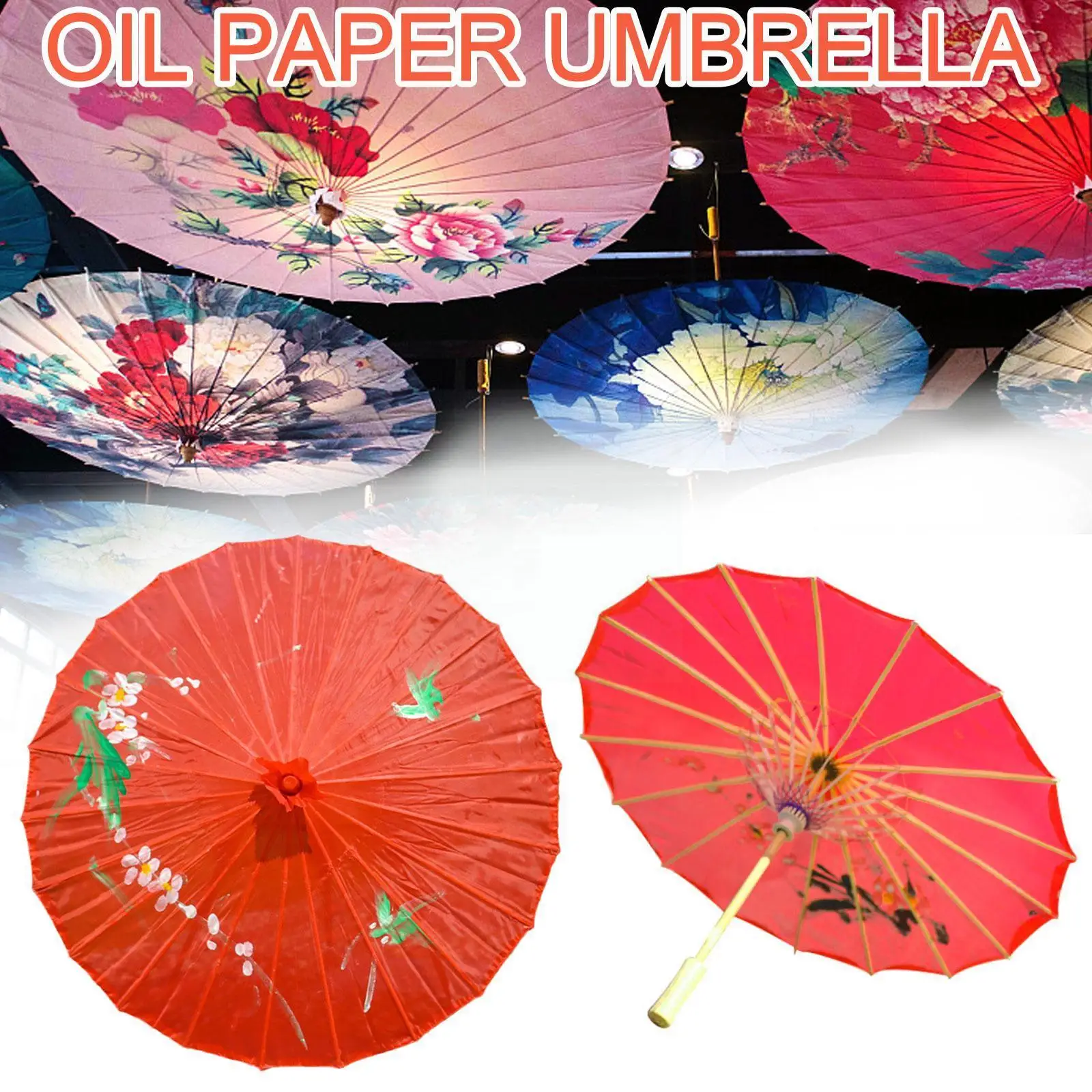 

Chinese Classic Vintage Paper Umbrella Wedding Painted Photography Lightweight Dance Decoration Prop Prop Parasol G5o5