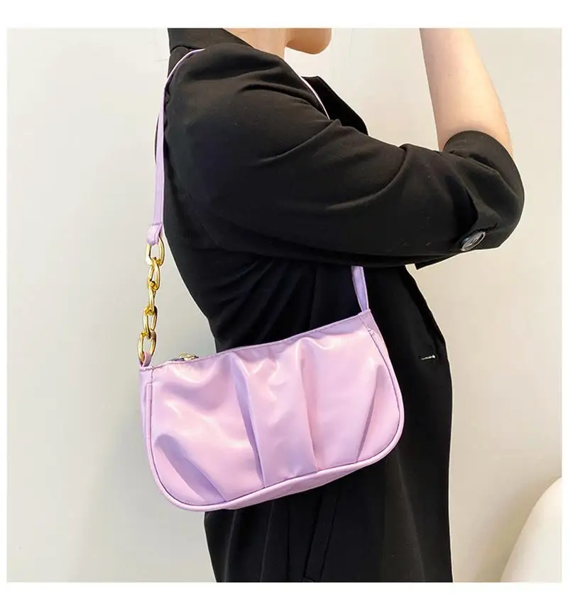 

Новинка, плиссированные сумочки для женщин, сумочки из искусственной кожи в форме облака, Повседневная сумка для подмышек, сумки для покупок на плечо, женская сумка