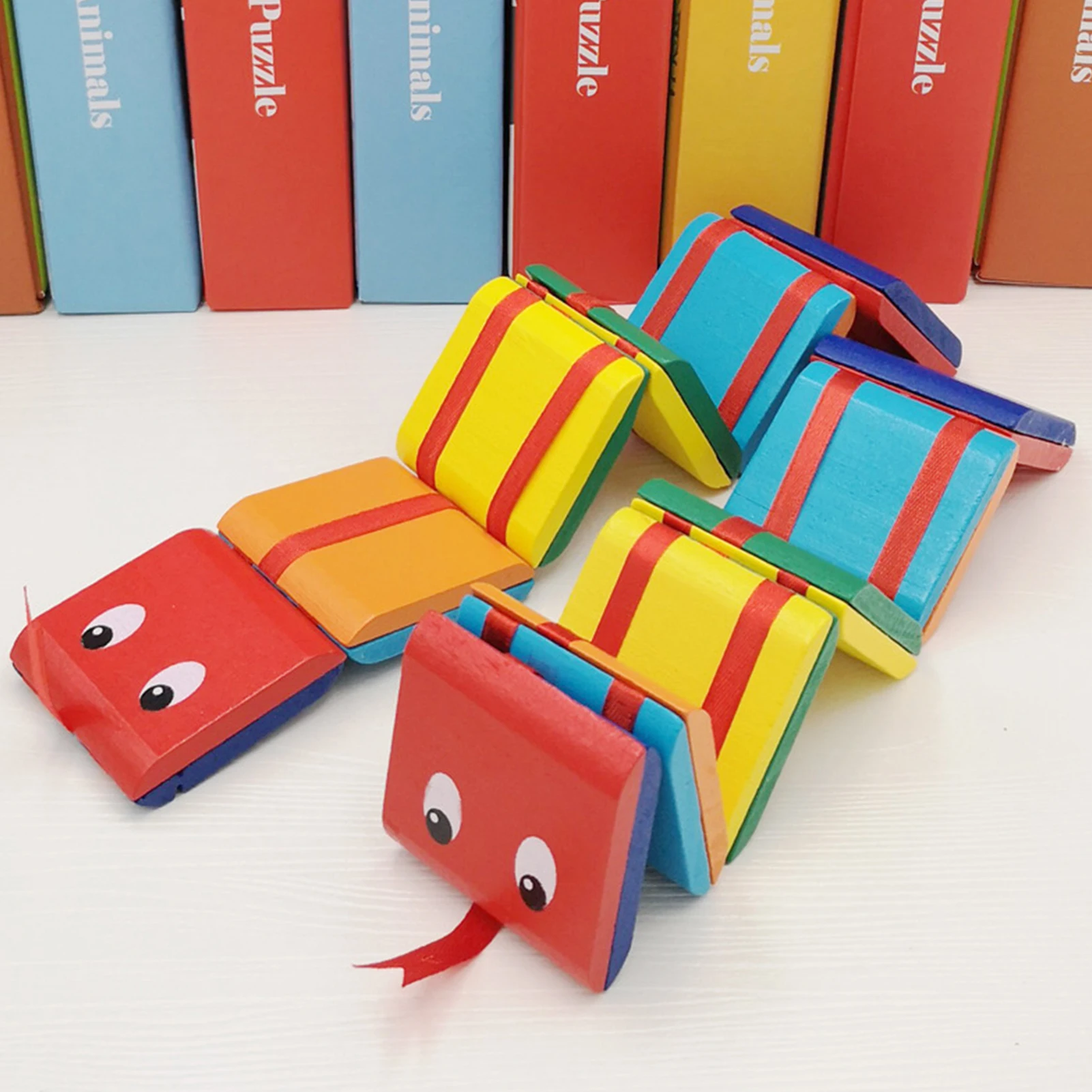 

Kids Colorful Flap Wooden Blocks Toy Decompression Toy Montessori Educational Supplies Parent-child Interaction Gift Toys