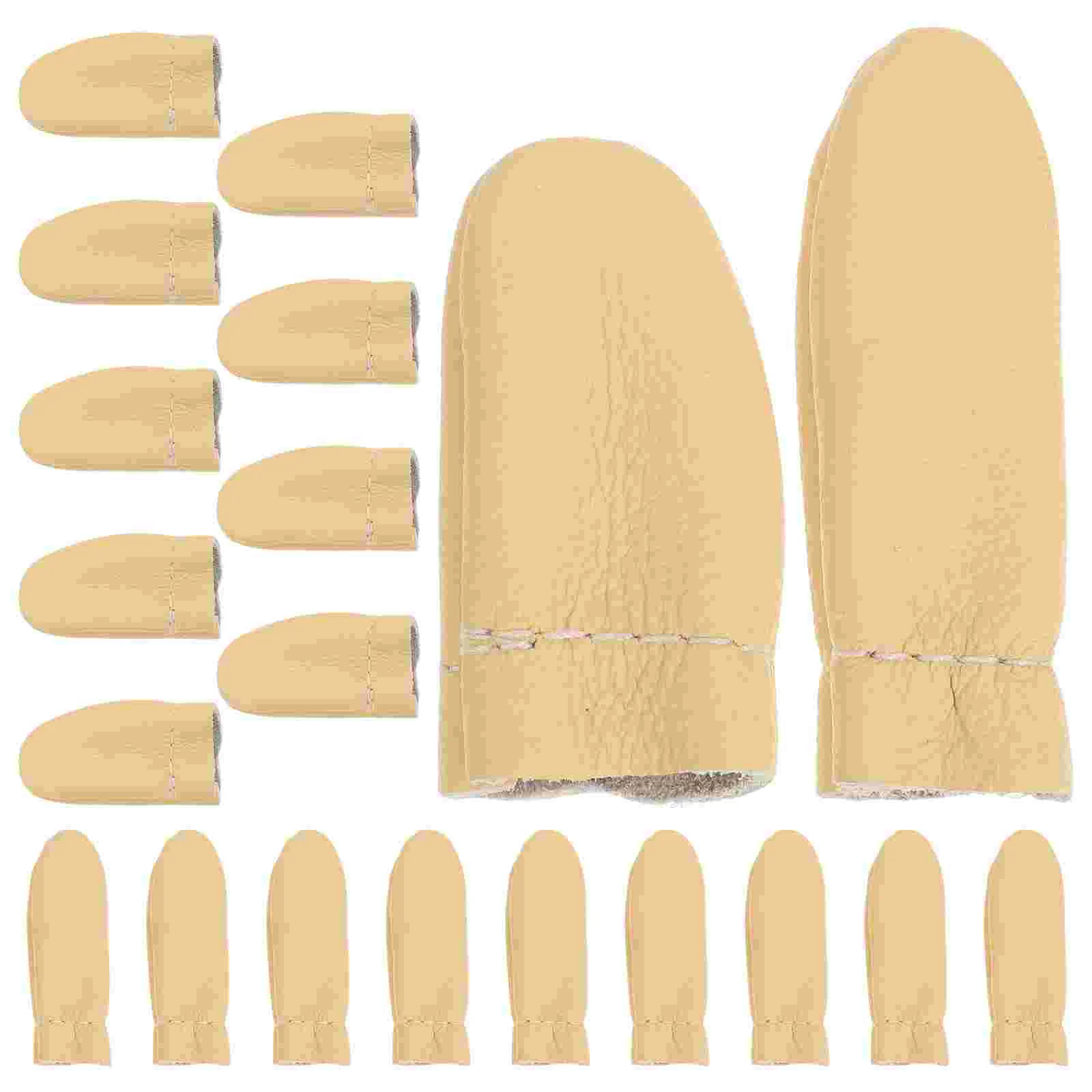 

20 Pcs Sewing Finger Cots DIY Tools Thumb Guard Needle Felting Quilling Protector Embroidery Protectors