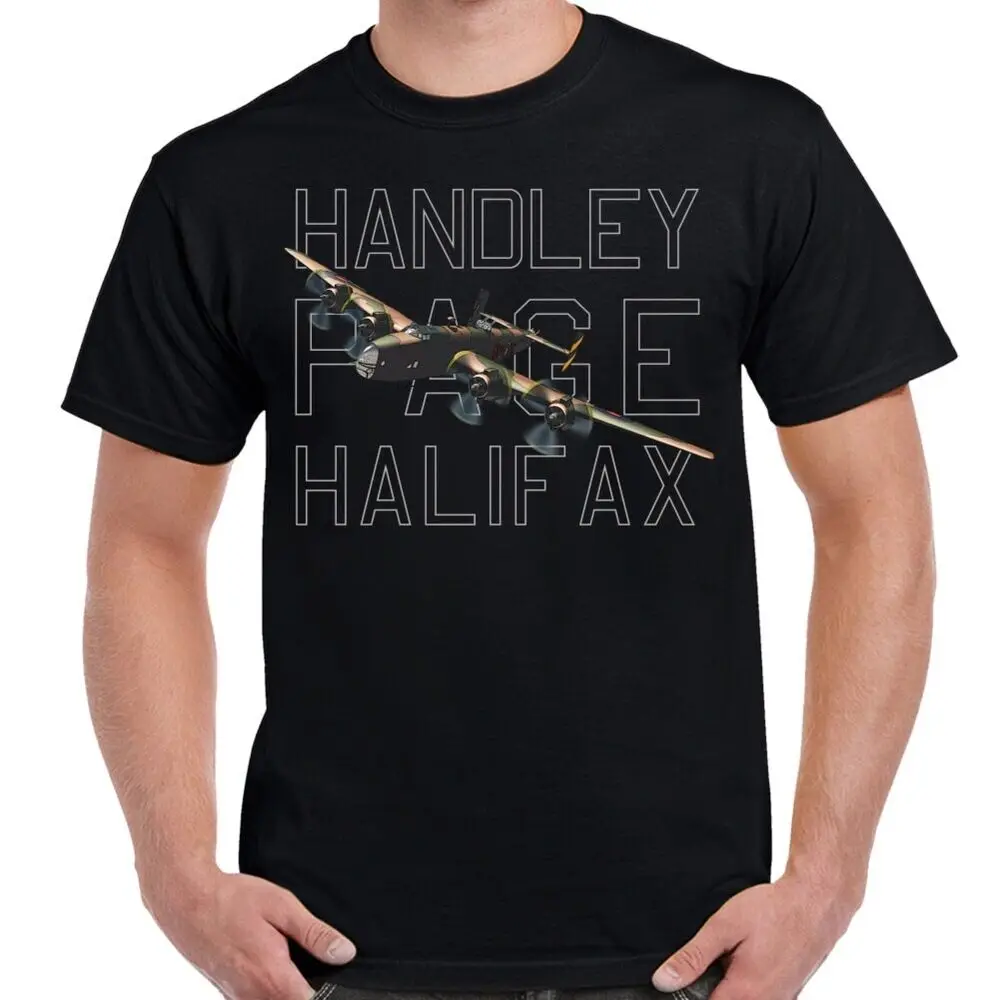 

Royal Air Force Handley Page Halifax Heavy Bomber T-Shirt Short Sleeve Casual 100% Cotton O-Neck Summer Mens T-shirt Size S-3XL