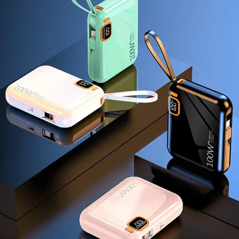 OnePlus 50000 мАч Power Bank PD100W USB-кабель типа C двустороннее быстрое зарядное устройство Mini Powerbank для Iphone Xiaomi Samsung 2025 (art.: 3920cf843891c) - 3920cf843891c