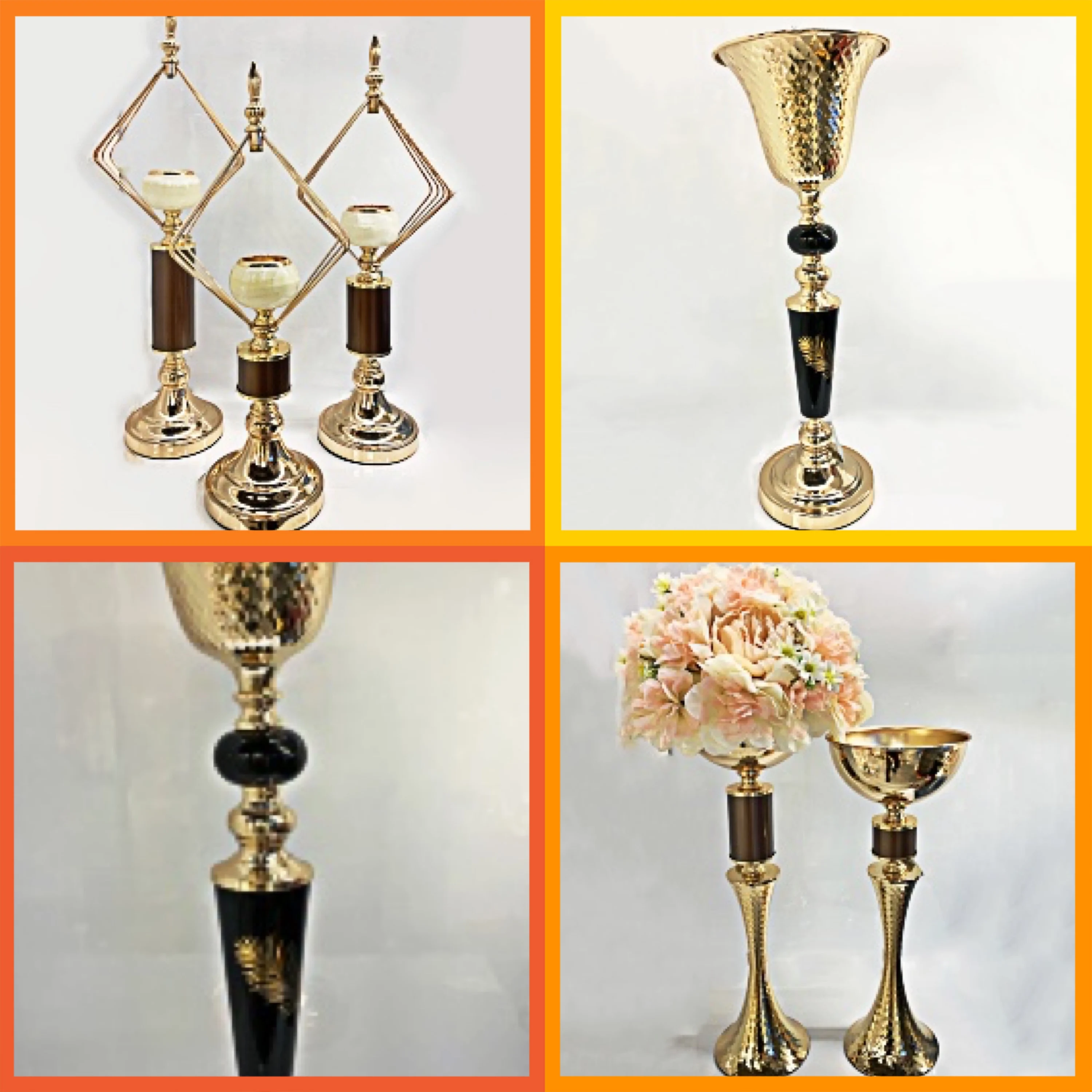 

New American Metal Candle Holder For Wedding And Event Decoration Centerpiece