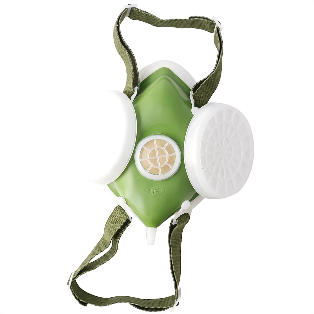 

New Dual Respirator Gas Mask Twin Paint Safety Headwear