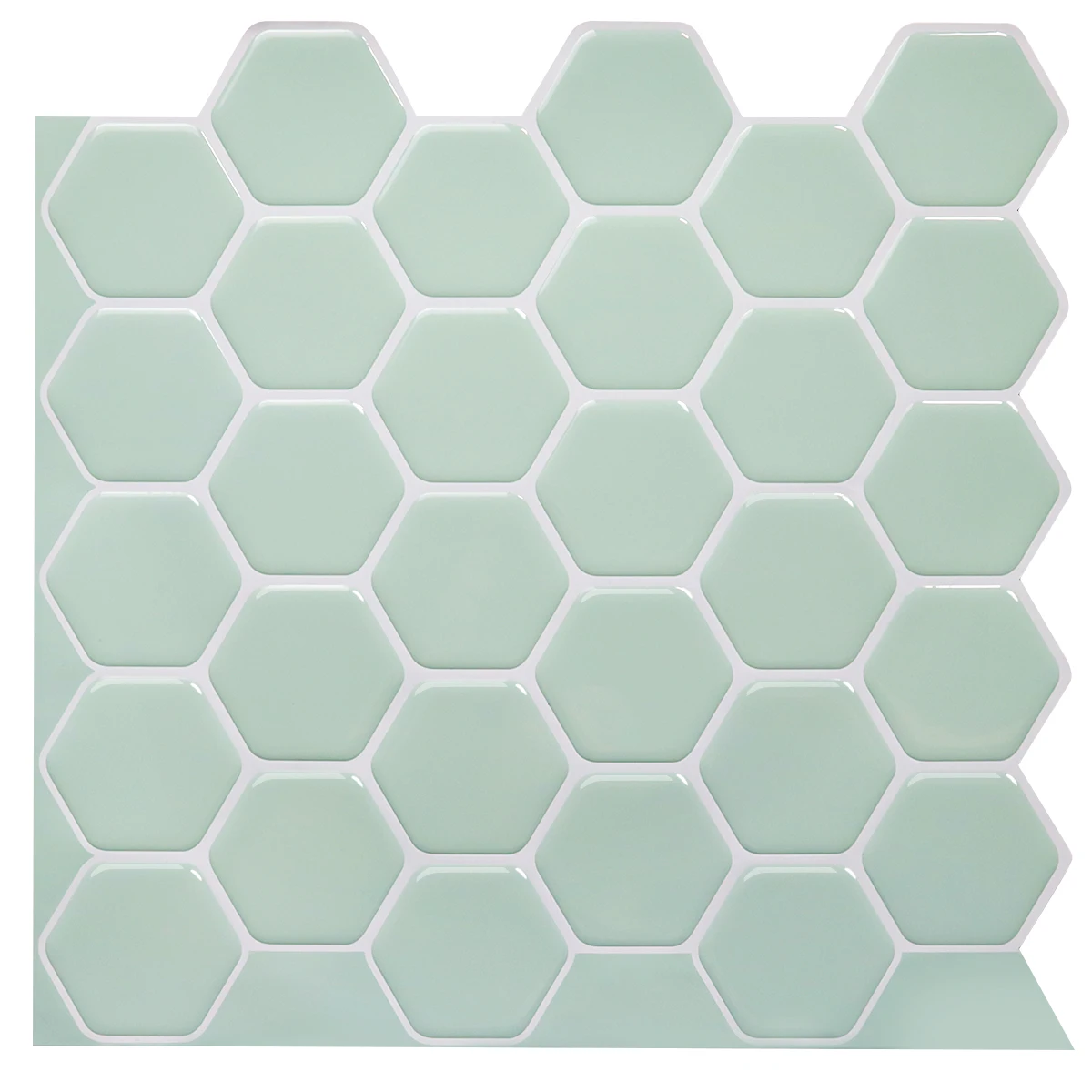 

Vividtile Hexagon Wall Tiles Self-adhesive Wall Stickers Peel and Stick Vinyl Wallpaper for Home Apartment Decoration