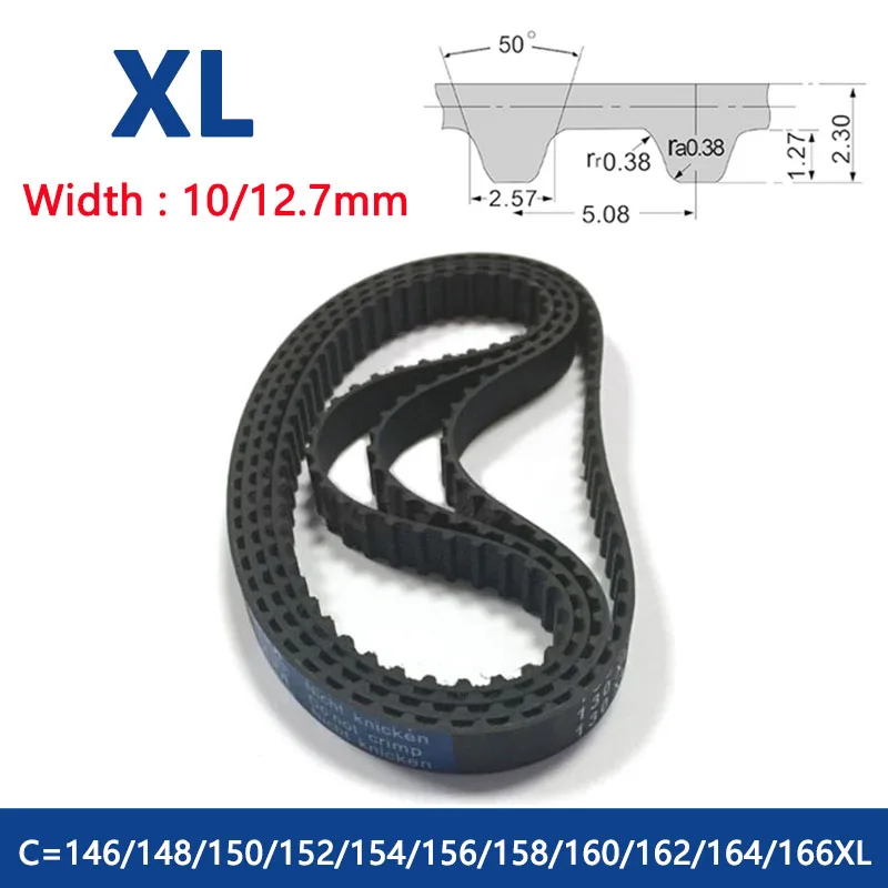 

1PCS XL Timing Belt 146/148/150/152/154/156/158/160/162/164/166XL Width 10mm 12.7mm Rubber Closed Loop Synchronous Belt