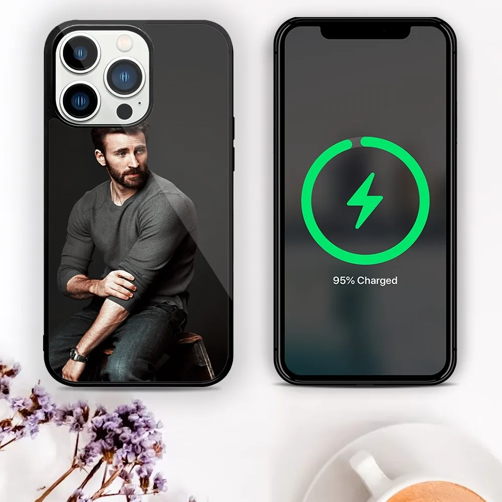 Чехол для телефона с магнитным притяжением Криса Эванса iPhone 11 12 13 14 15 Mini Pro XS Max X S