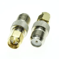 1x pcs f female to sma male plug f to sma gold plated brass straight coaxial rf connector adapters socket