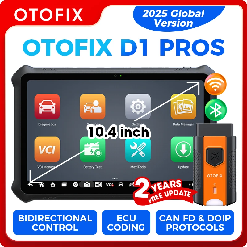 OTOFIX D1 PROS Bluetooth диагностические инструменты диагностический сканер ECU кодирование двунаправленное управление 2 года сканер OB2