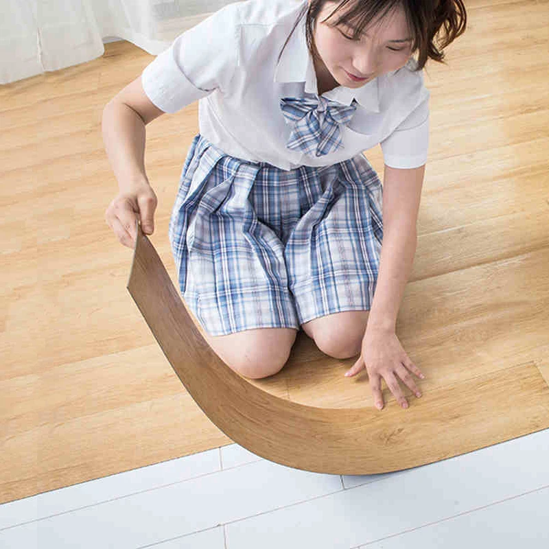 

91x15 см утолщенная 3D древесная зернистая самоклеящаяся напольная наклейка Настенные обои водостойкая износостойкая наклейка для комнаты