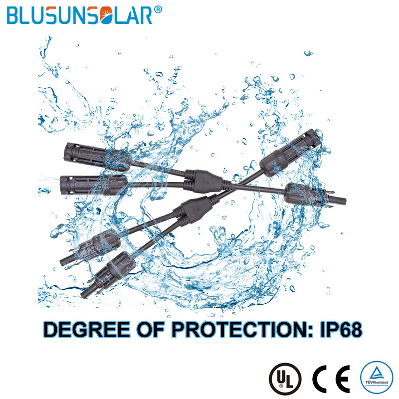 

Blusunsolar 1500V 5 Pairs Solar 2 To 1Yconnector 4.0mm Cable Connecting Solar System In Parallel Connector