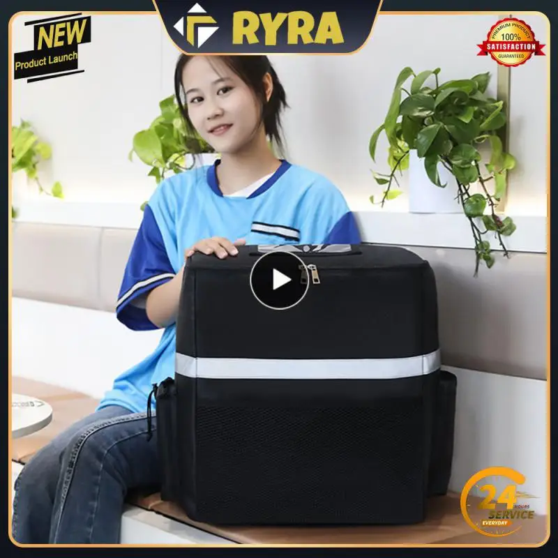 

Waterproof Material Insulated Bag Solid Color Freezer High Capacity Portable Refrigerated Backpack Home Storage Smooth Zipper