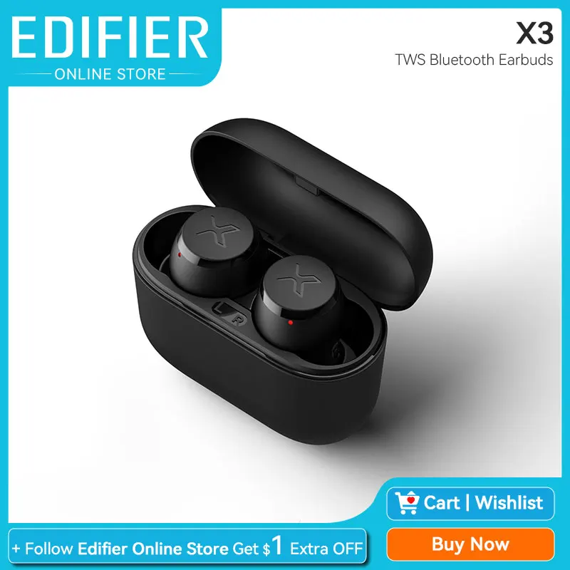 TWS-наушники Edifier X3 с поддержкой Bluetooth и сенсорным управлением