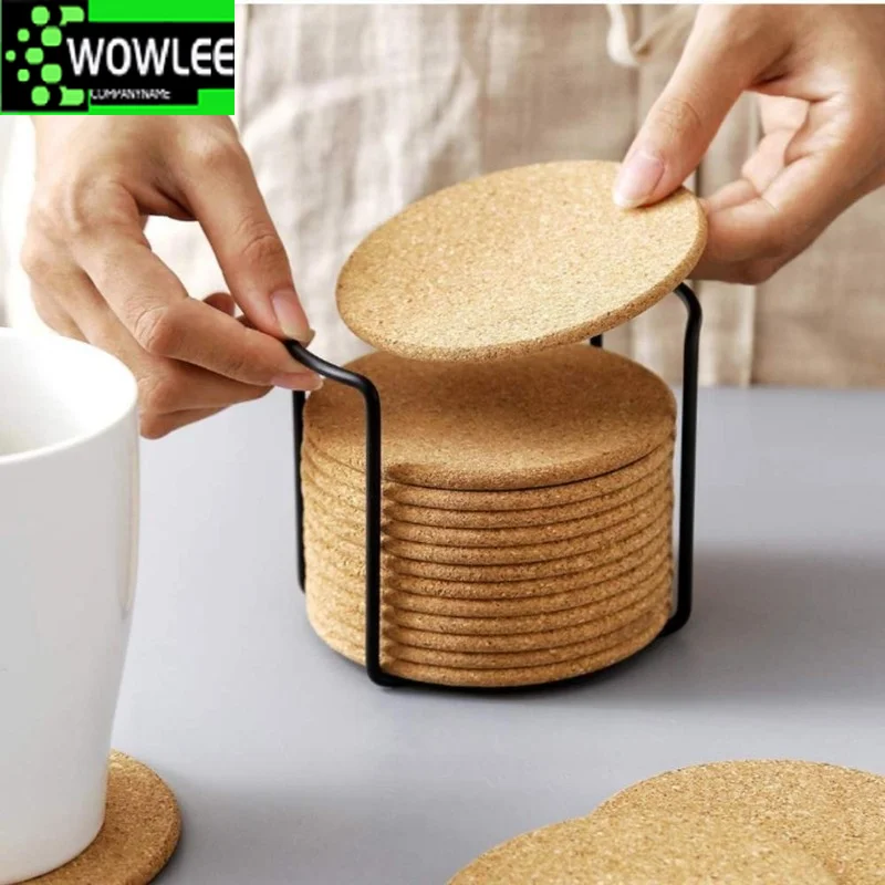 10Pcs Handy Round Shape Dia 9Cm Plain Natural Cork Coasters Wine Drink Coffee Tea Cup Mats Table Pad For Home Office Kitchen New