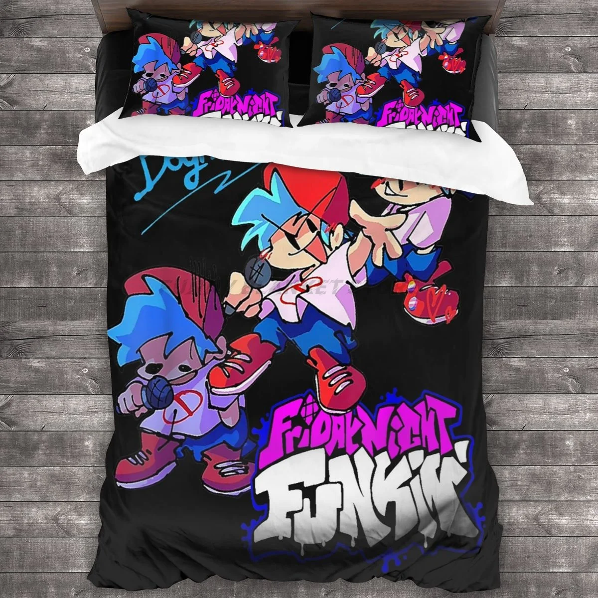 

Friday Night Funkin Boyfriend Bedding Set Duvet Cover Pillowcases Comforter Bedding Sets Bedclothes